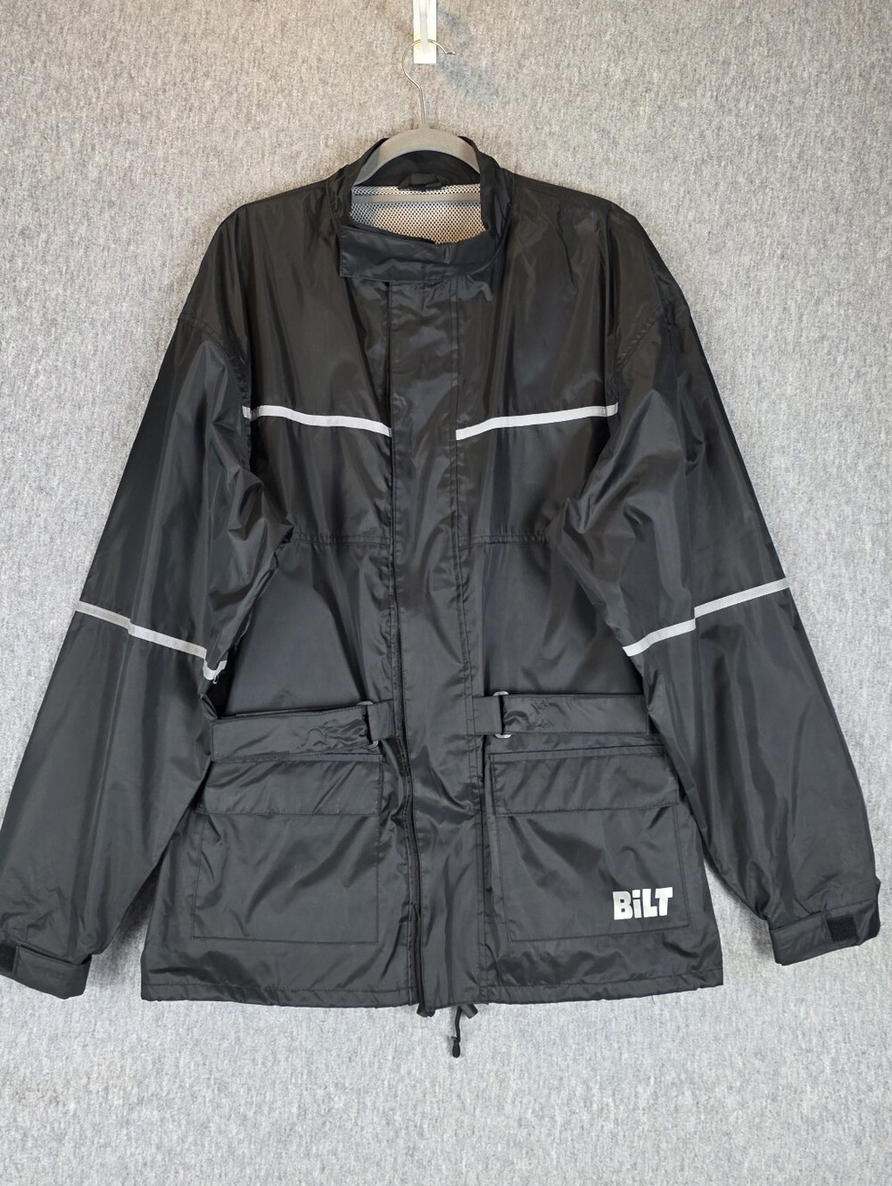Bilt Tornado Rain Moto Cycling Jacket Black Men's XL